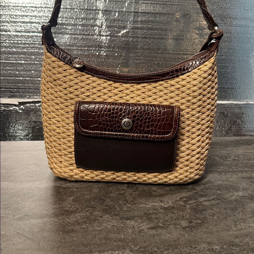 Brighton straw woven hand bag. - Picture 6 of 11